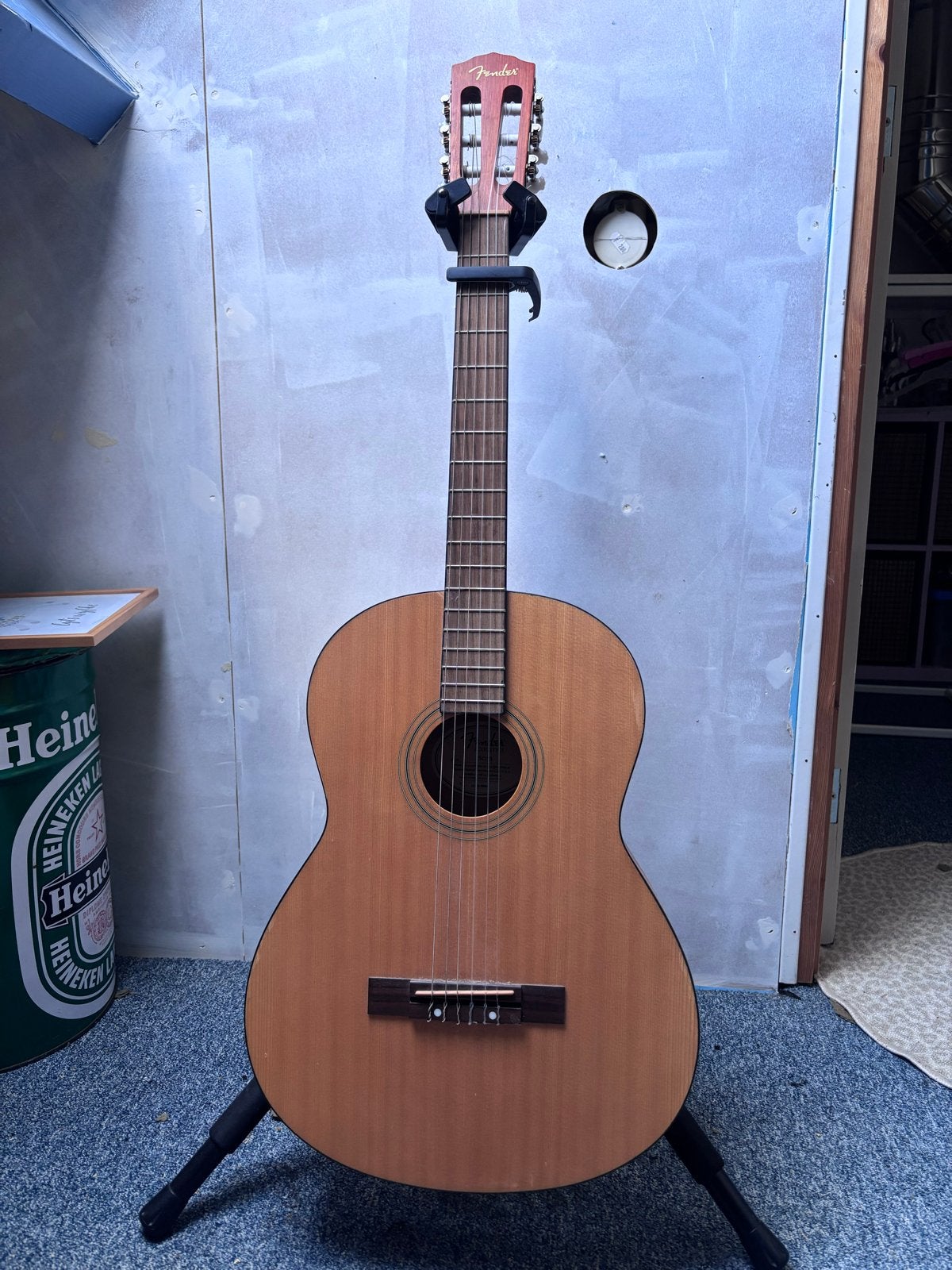 Fender ESC105 Klassieke Gitaar met Standaard, Muziek en Instrumenten, Ophalen, Gebruikt, Klassieke of Spaanse gitaar
