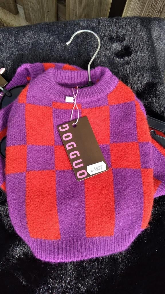 Dogguo Sweater Rood Paars met print M, Verzenden, Nieuw, Hondentrui