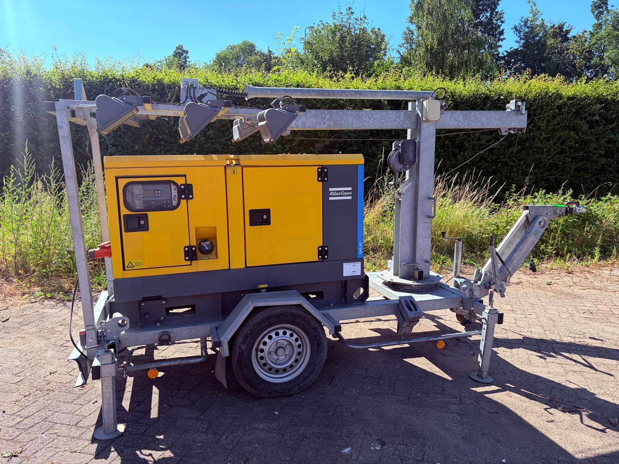 Atlas-Copco QAS 20 kVA Leroy Somer aggregaat generatorset li