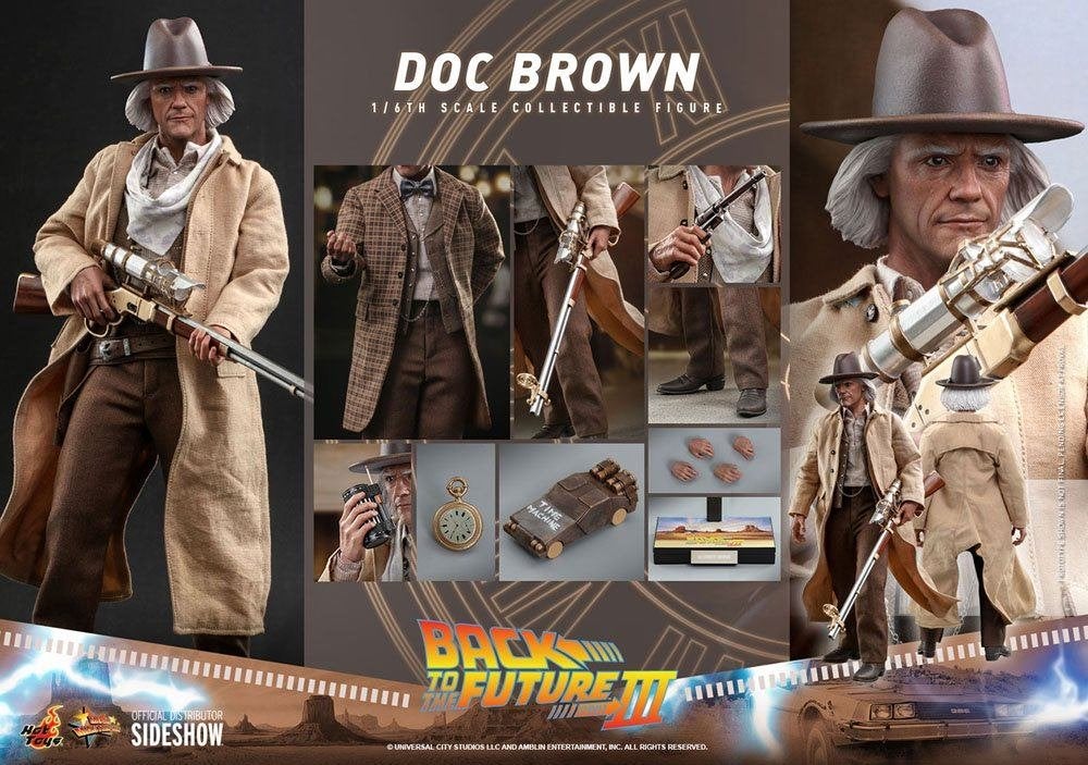 Hot Toys Back to the Future Part III Doc Brown MMS617, West Campus 1 76863 Herxheim (DE), Actiefiguur of Pop, Heo GmbH, Nieuw