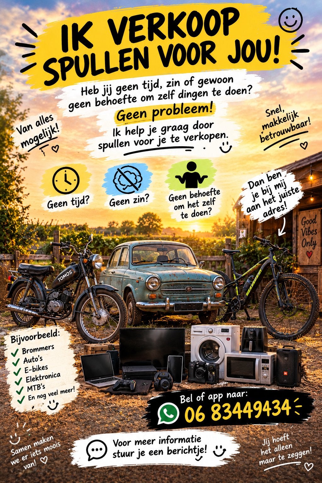 Ik verkoop spullen voor jou!, Ophalen