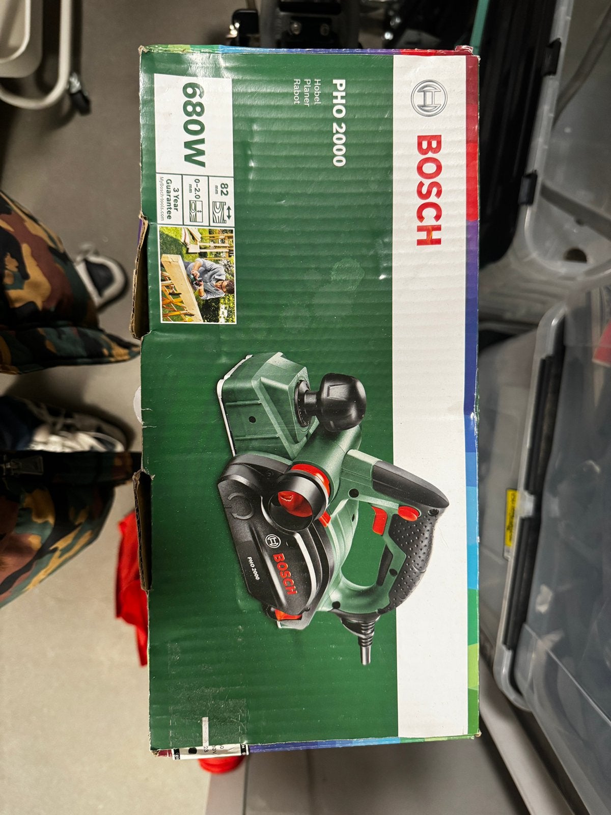 Bosch PHO 2000 elektrische schaafmachine 680W + extra messen, Doe-het-zelf en Verbouw, Verzenden, Zo goed als nieuw, Elektrisch
