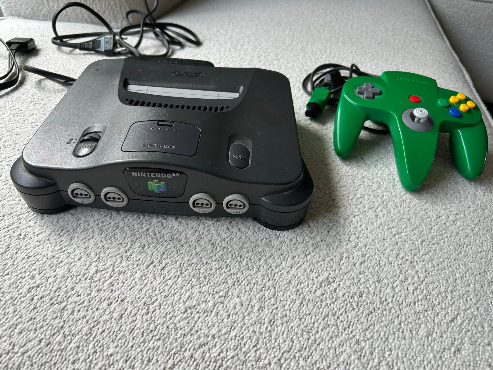 Nintendo 64 Console met Groene Controller, Ophalen of Verzenden, Gebruikt, Met 1 controller