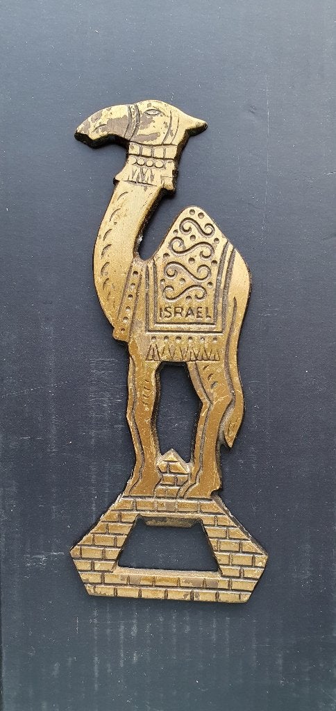 Vintage Messing Kameel Flesopener - Israël Souvenir, Ophalen of Verzenden