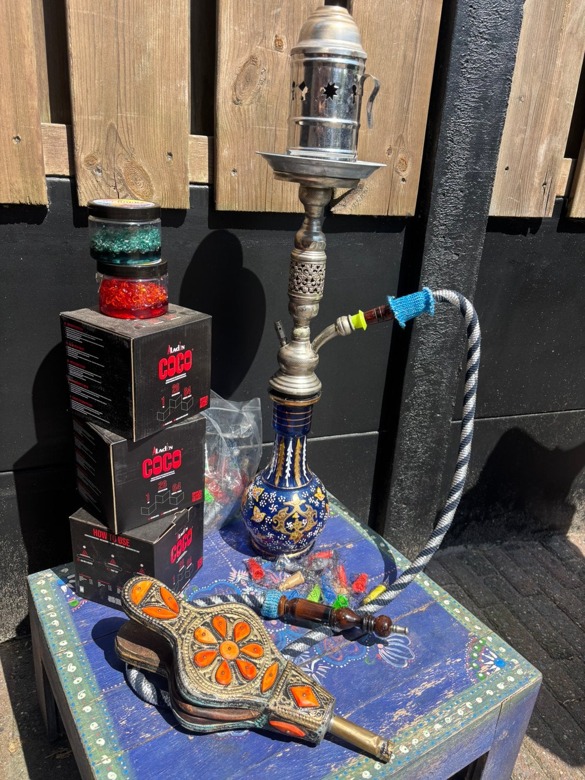 Shisa pijp.    Waterpijp met alles erbij, Geen, Ophalen of Verzenden, Zo goed als nieuw, (Water)pijp