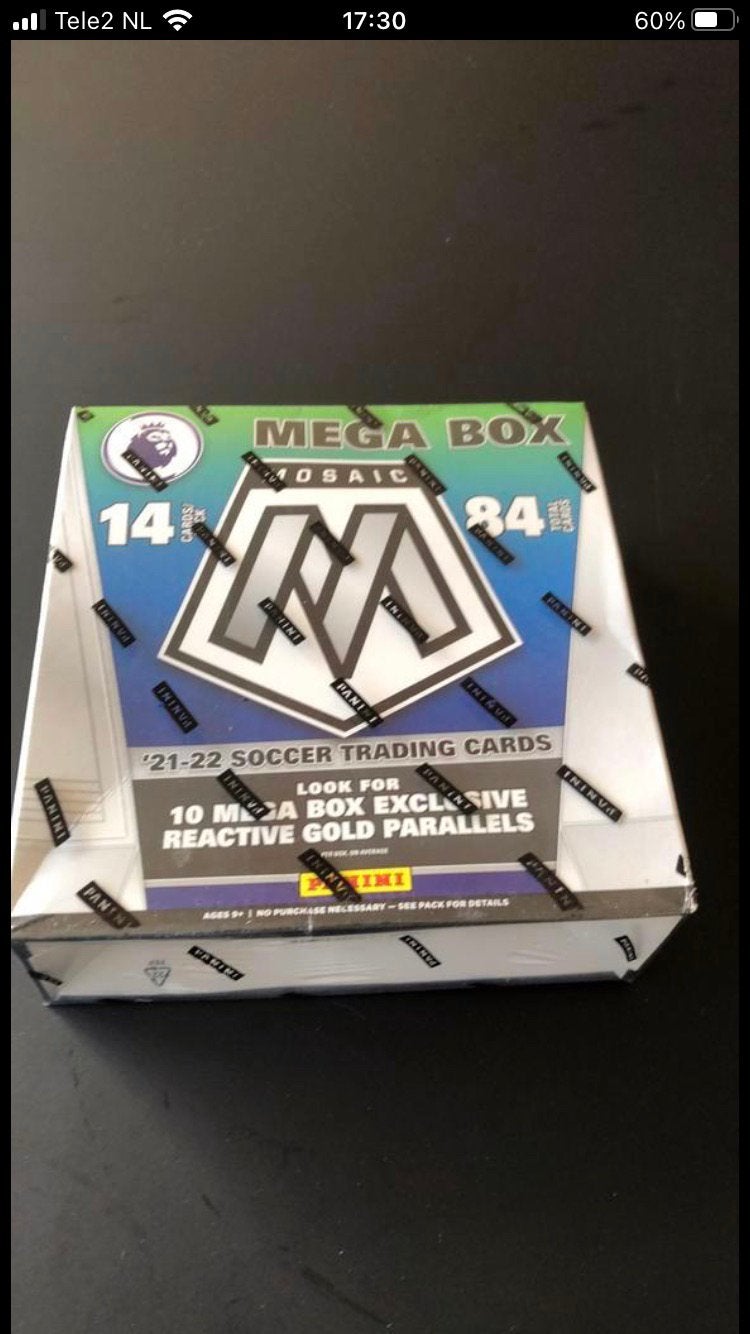 Panini mosaic megabox 21-22, Ophalen of Verzenden, Zo goed als nieuw, Buitenlandse clubs, Poster, Plaatje of Sticker