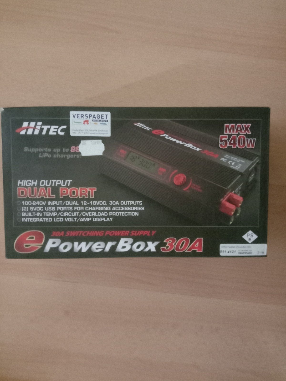 nieuwe hitec powerbox voeding 30a 540 watt dual port lader, Ophalen of Verzenden, Nieuw