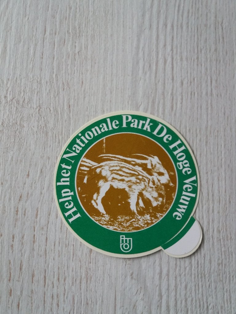 sticker Helpt het NationalePark De Hoge Veluwe, Ophalen of Verzenden, Zo goed als nieuw, Bedrijf of Vereniging