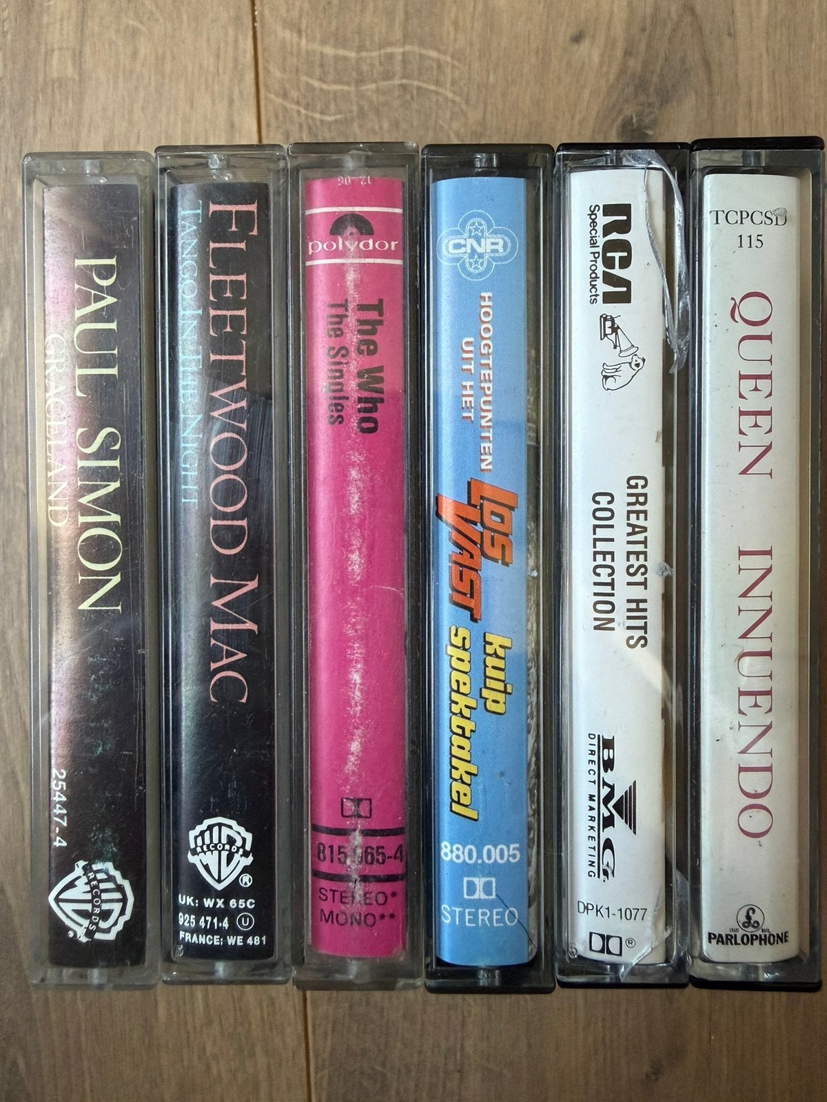 6 xcassettebandjes, Cd's en Dvd's, Ophalen of Verzenden, Zo goed als nieuw, Pop, 1 bandje