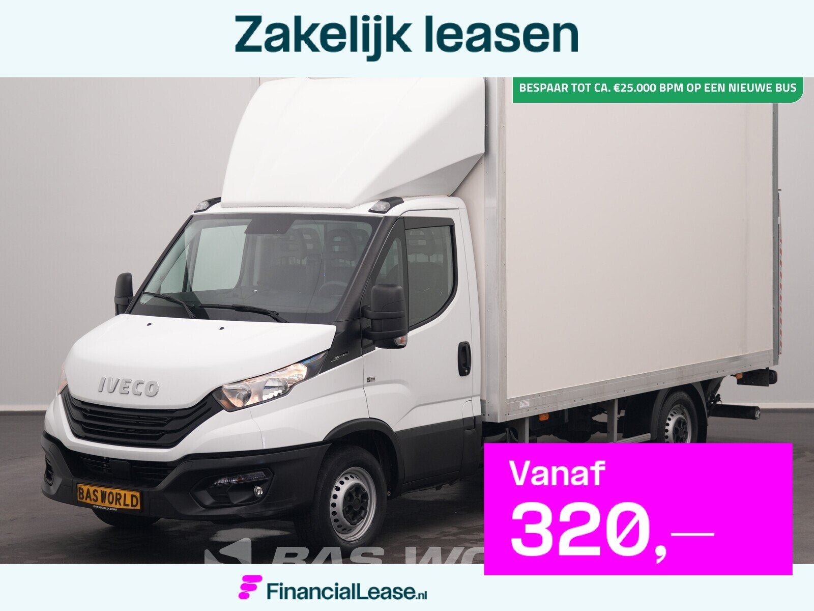 Iveco Daily 35S16 Laadklep 160PK Bakwagen Airco Cruise Camer, Stof, Euro 6, Iveco, 160 pk