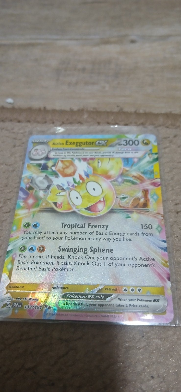 Alolan Exeggutor ex 133/191 - Surging Sparks, Ophalen of Verzenden, Zo goed als nieuw, Losse kaart