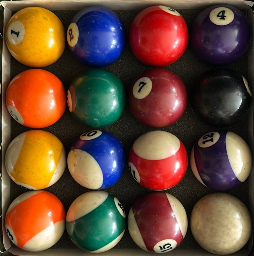 Set pool ballen, Ophalen of Verzenden, Gebruikt, Pooltafel