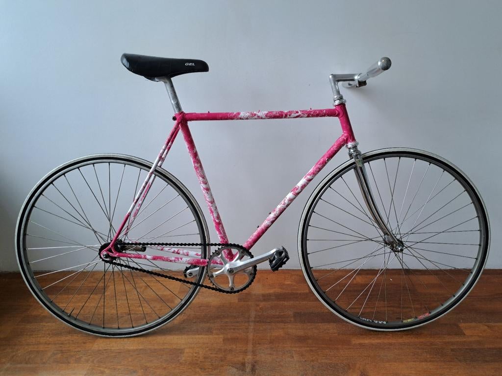Pink vintage single speed race bike Gazelle, 53 tot 56 cm, Ophalen, Gazelle