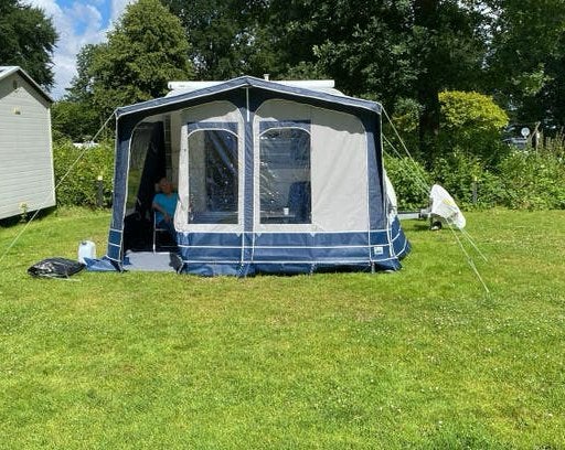 Obelink voortent Riva 240, maat 5 (756-780cm), Ophalen, Gebruikt, Ten Cate All Season 240g/m2, Overige merken