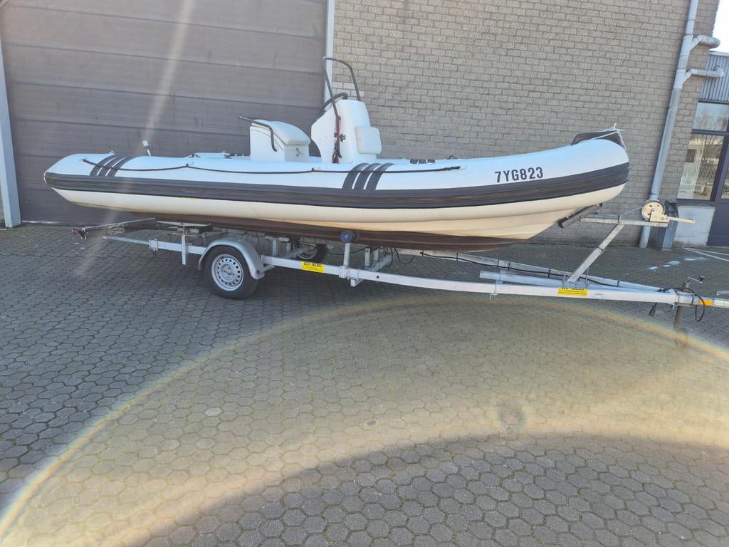 RIB 510 INCLUSIEF TRAILER., Watersport en Boten, Overige merken, Gebruikt, Ophalen of Verzenden, Benzine