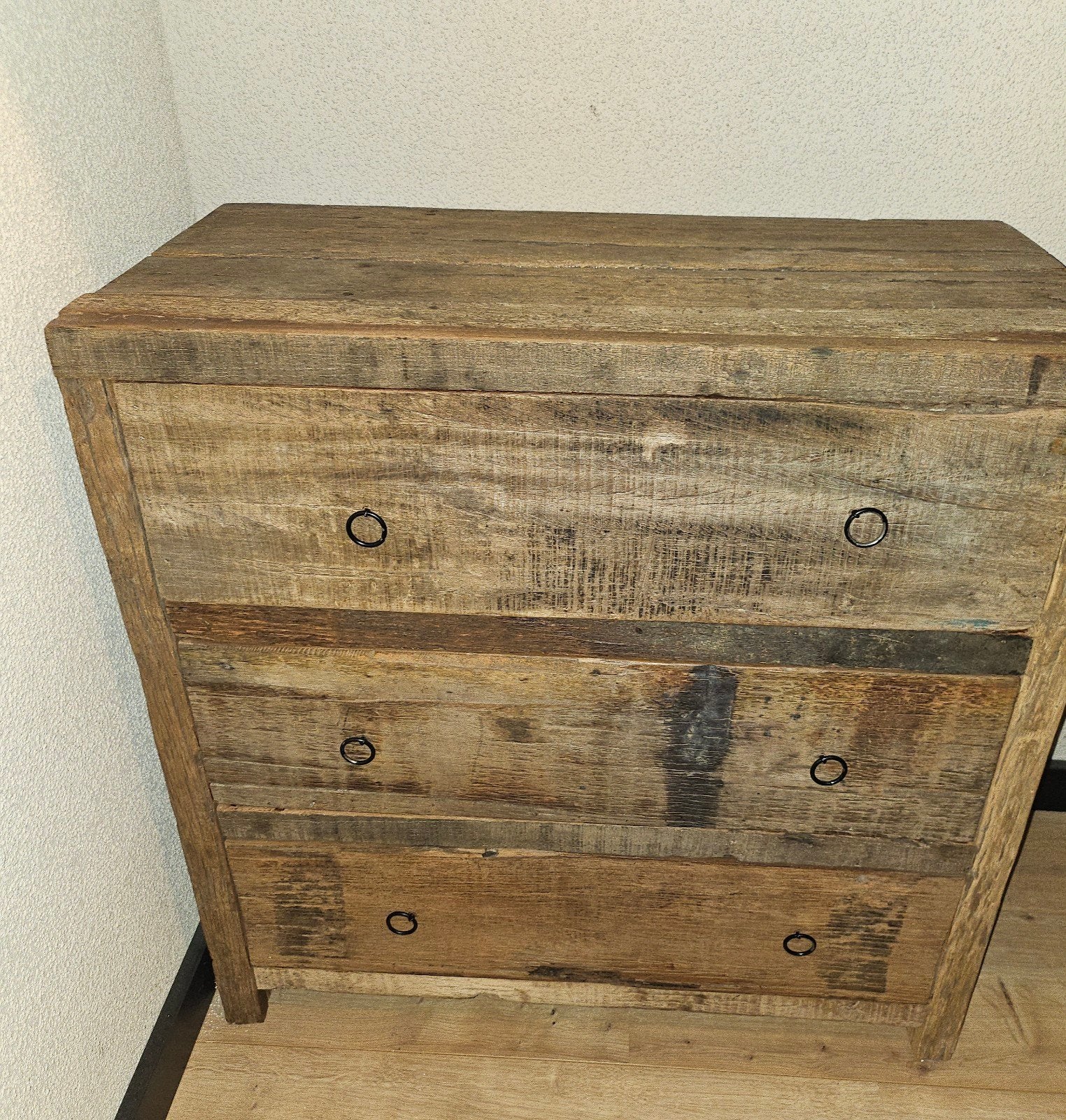 Old wood ladenkast 80x80x40, Ophalen, 50 tot 100 cm, Zo goed als nieuw, 3 of 4 laden