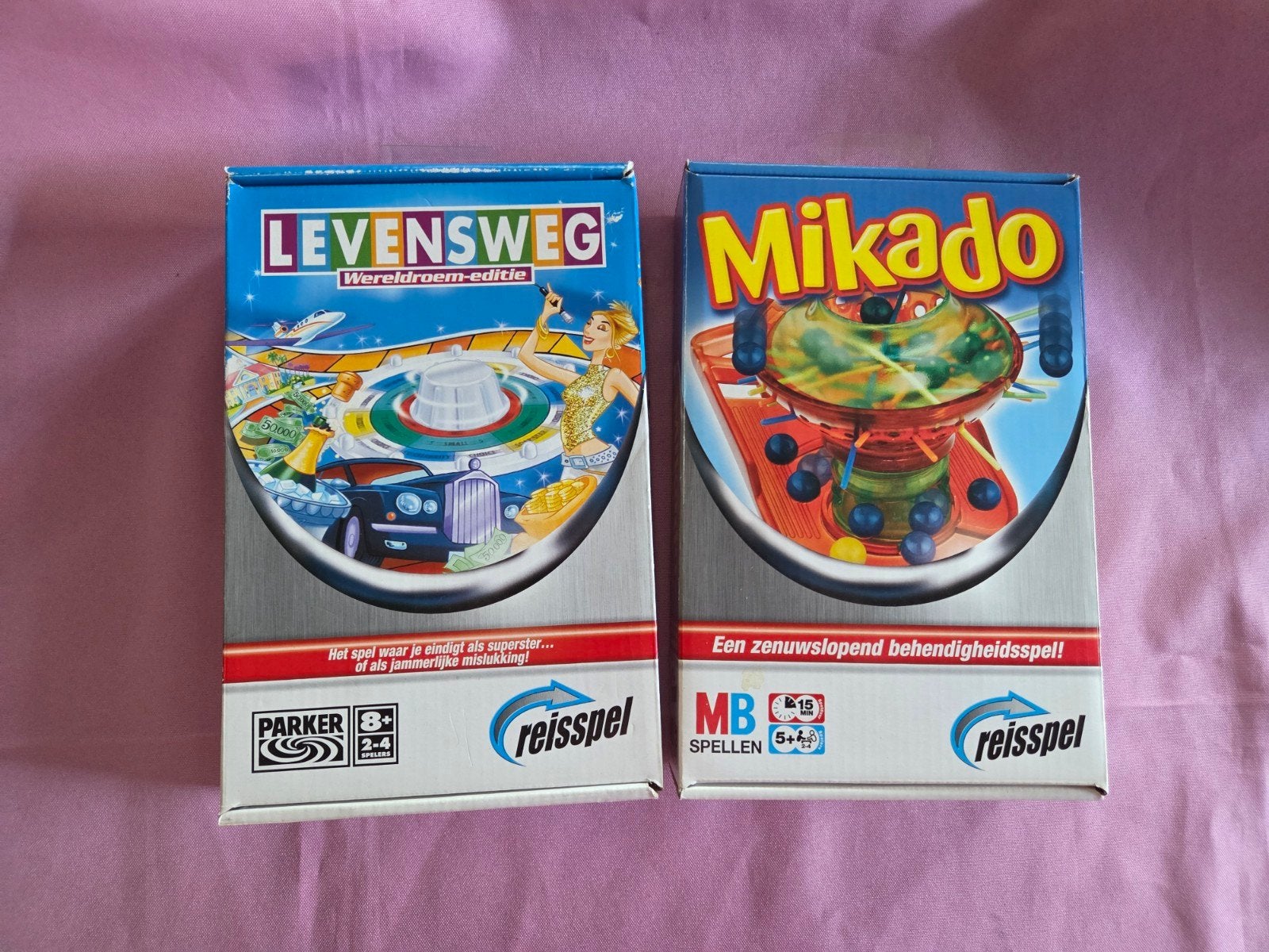 Levensweg Wereldreis en Mikado Reisspellen, Gebruikt, Parker, MB, Ophalen of Verzenden, Vijf spelers of meer