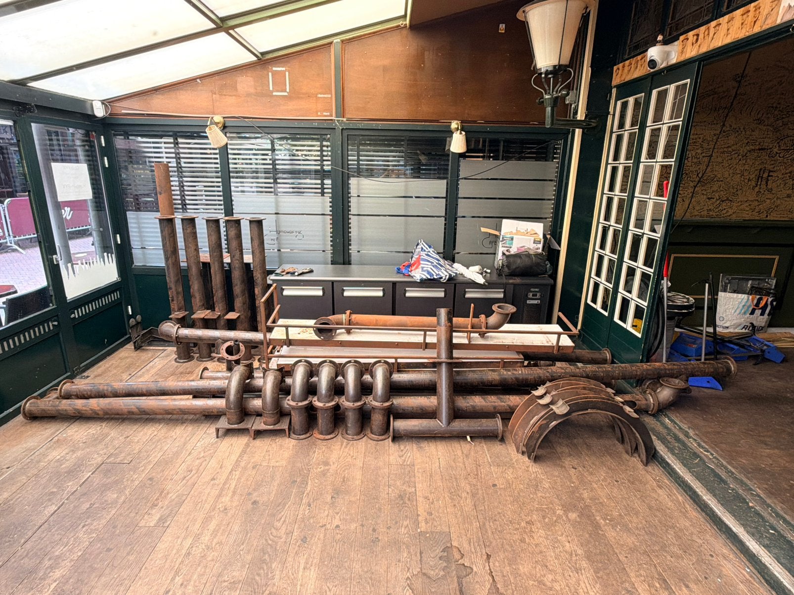 Stalen frame bar setup, Massieve barconstructie, Huis en Inrichting, Barren, Gebruikt, Ophalen