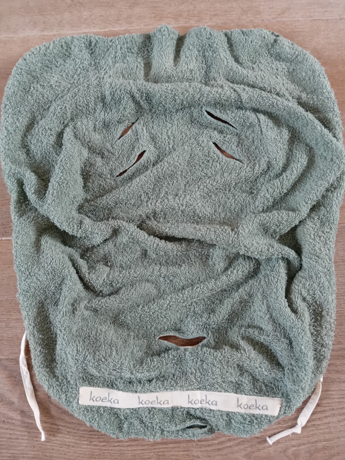 Koeka autostoelhoes wafelstof met badstof groen, Ophalen of Verzenden, Gebruikt, Overige typen