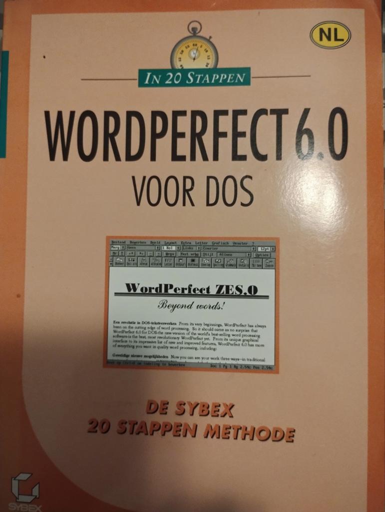 Boek WordPerfect 6.0 voor DOS - In 20 Stappen (1994), Ophalen of Verzenden, Gelezen, Software, Onbekend