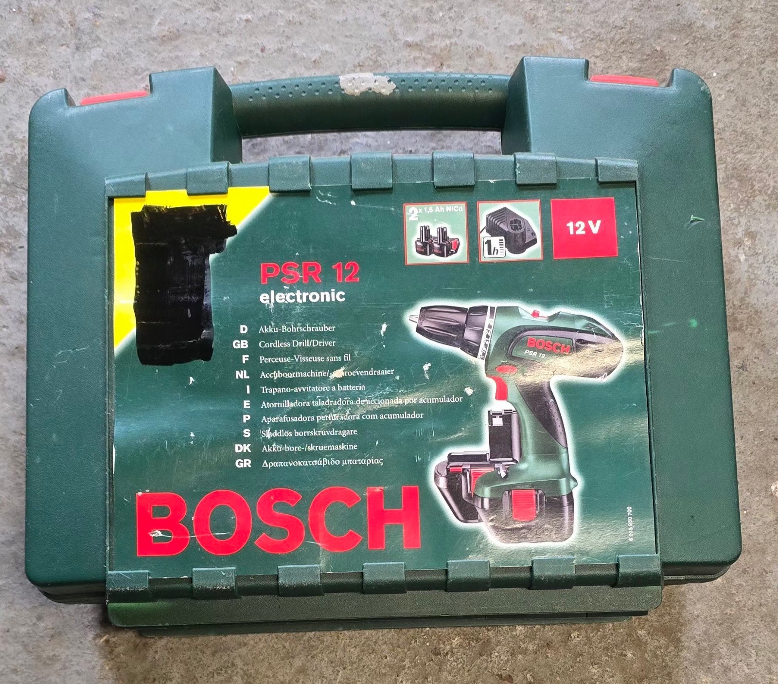 Bosch PSR 12 Accuboormachine met lader en koffer, Ophalen, Gebruikt, Variabele snelheid, Boor- en Schroefmachine