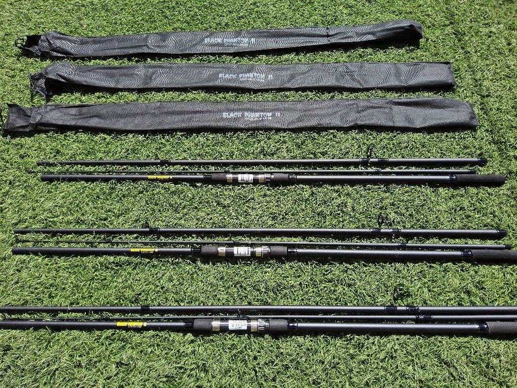 3x Splinternieuwe Black Phantom II Karperhengel 3.60m !!!, Watersport en Boten, Hengelsport | Karpervissen, Ophalen of Verzenden