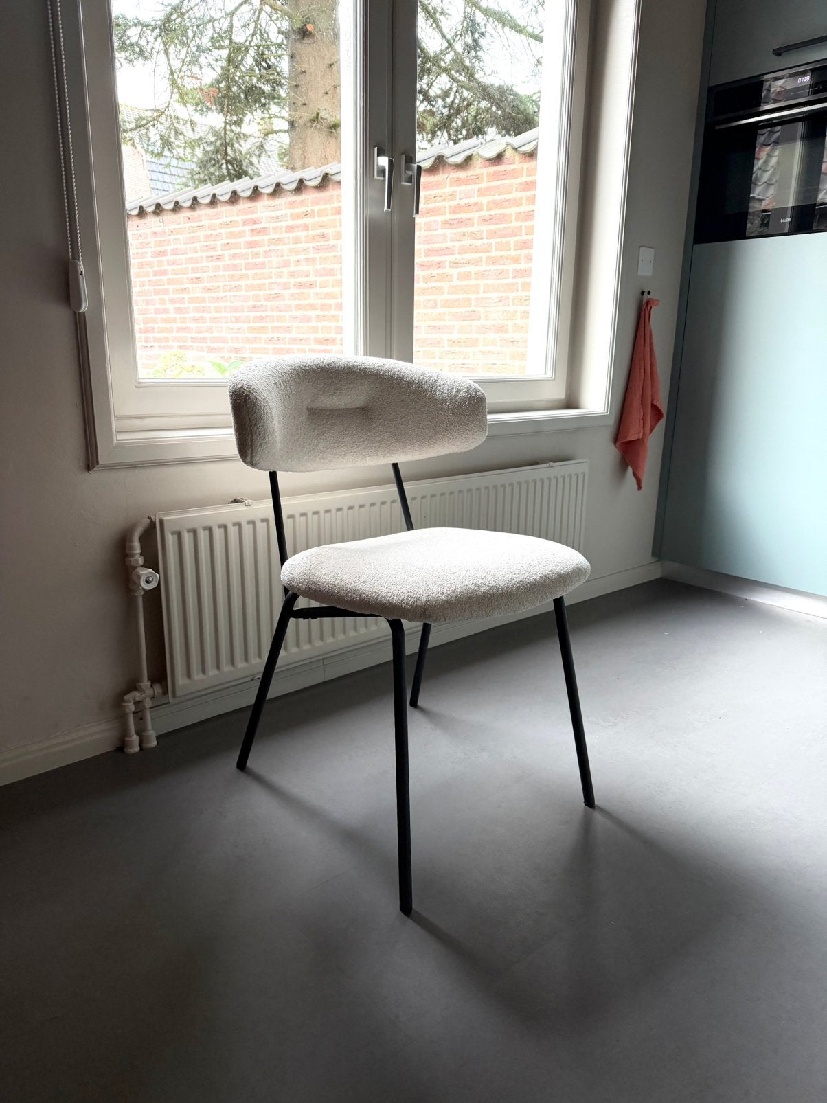 6x eetkamerstoelen van teddy, Ophalen, Zo goed als nieuw, Stof, Vijf, Zes of meer stoelen