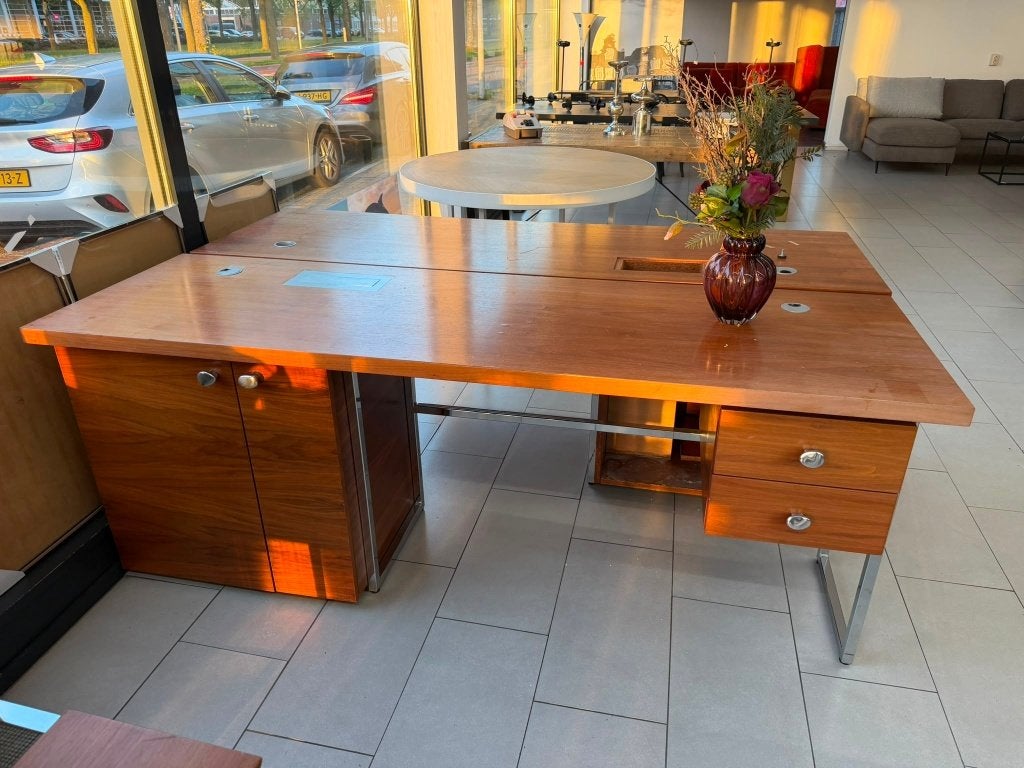 Prachtig Vintage Mid-Century Bureau  Warm Hout & Design, Huis en Inrichting, Ophalen, Zo goed als nieuw