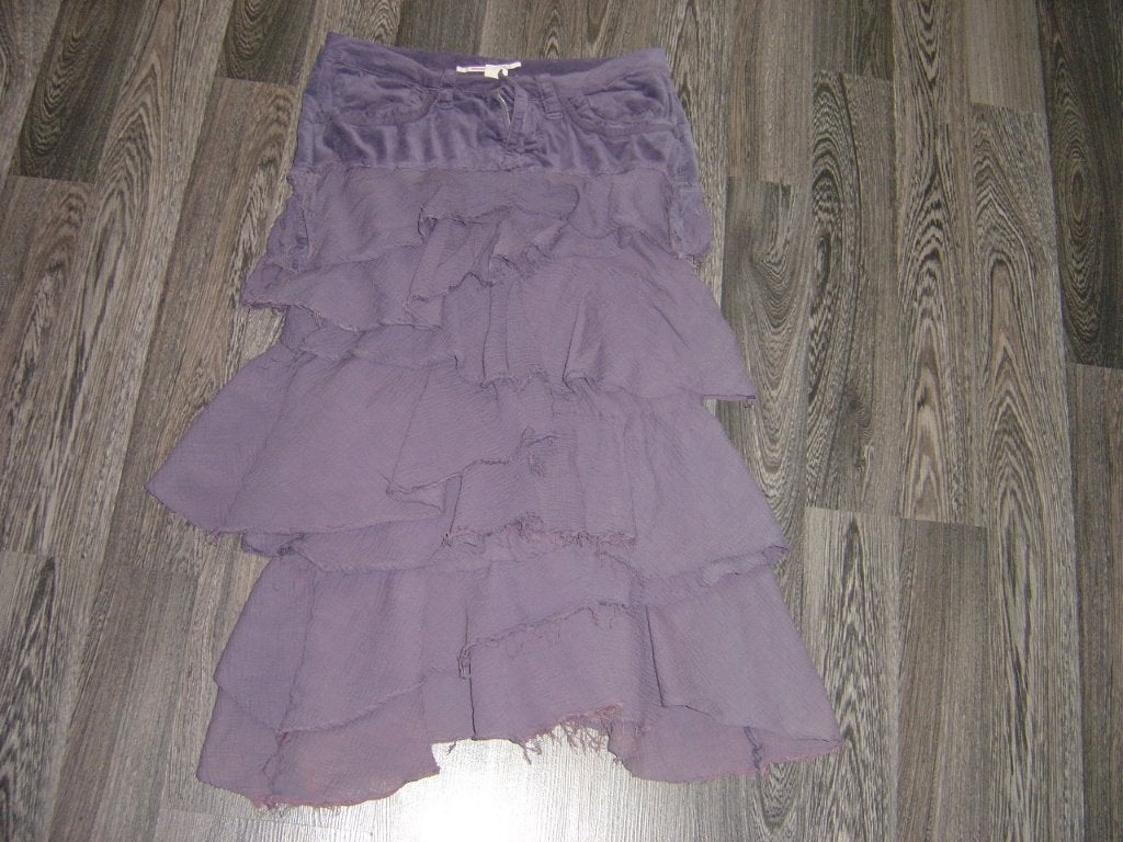 Paarse laagjes rok van nolita ( maat 14/164 ), Ophalen of Verzenden, Gebruikt, Meisje, Jurk of Rok
