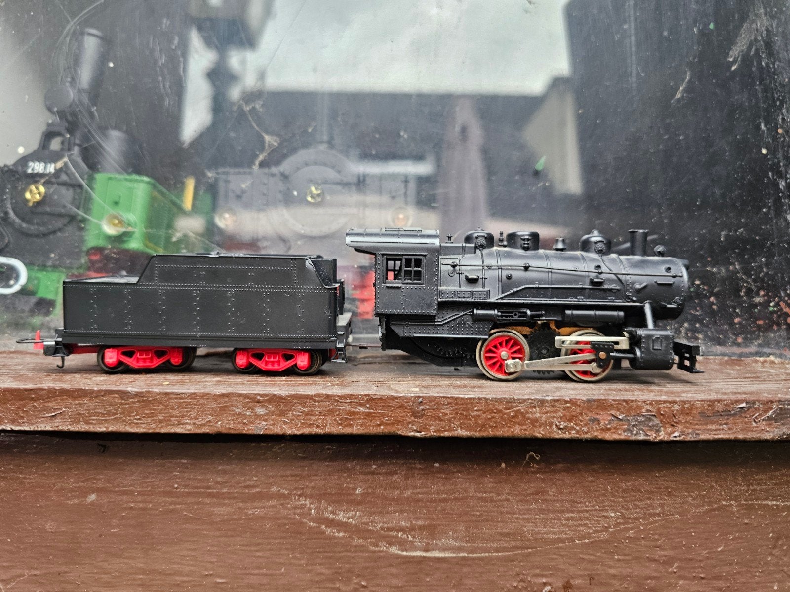 Lima H0 Amerikaanse stoomlocomotief met tender, getest, Hobby en Vrije tijd, Modeltreinen | H0, Gebruikt, Ophalen of Verzenden