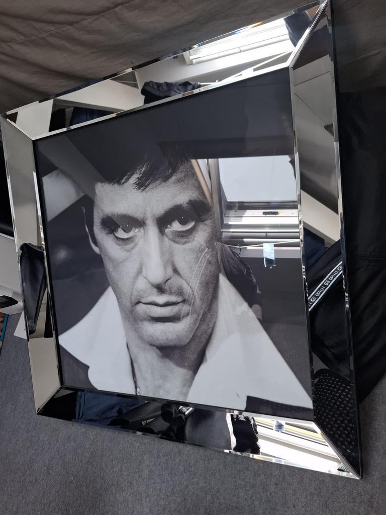 Schilderij Al Pacino Scarface in spiegel lijst, Huis en Inrichting, Woonaccessoires | Schilderijen, Tekeningen en Foto's, Ophalen of Verzenden