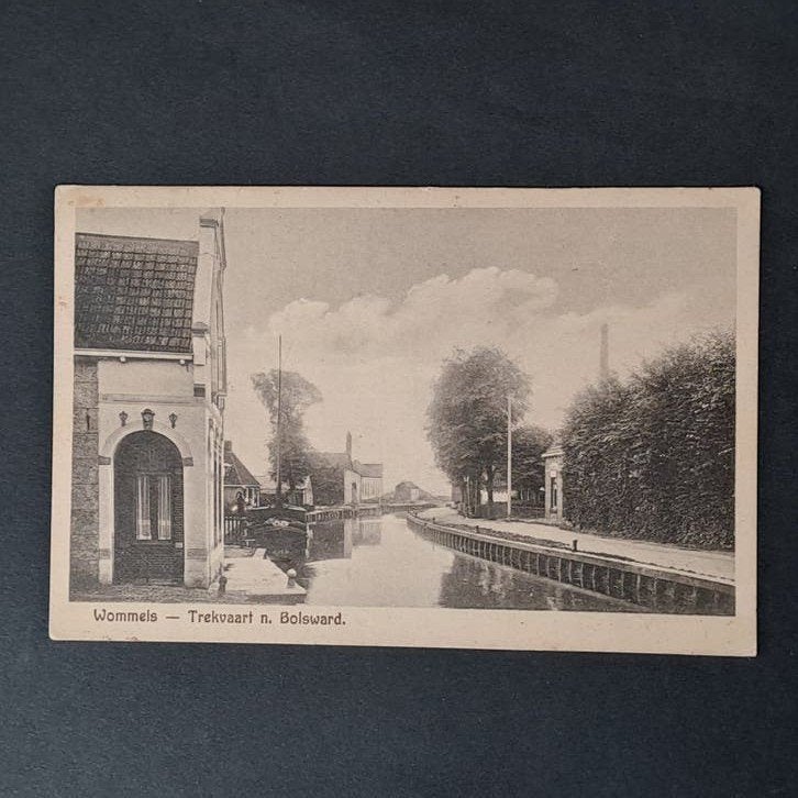 Wommels Friesland Trekvaart naar Bolsward 1930, Verzamelen, Ophalen of Verzenden, 1920 tot 1940, Gelopen, Friesland