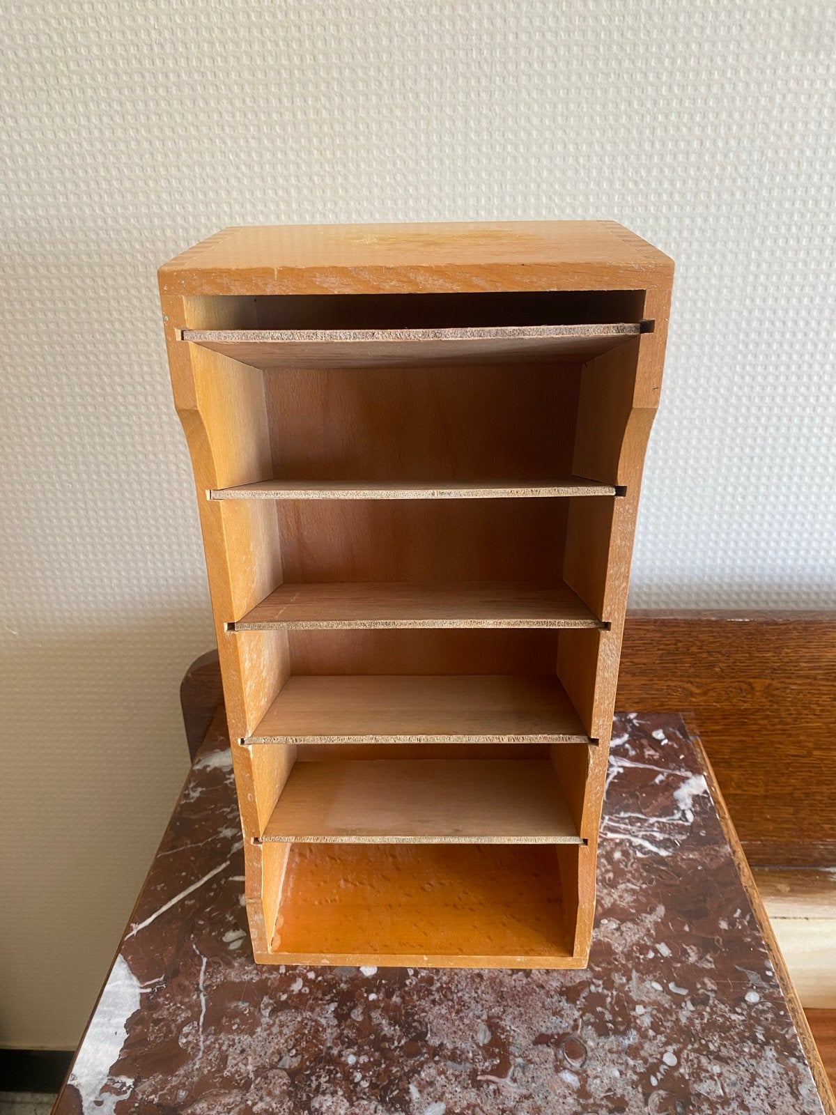 Vintage houten  bureau-organizer, Ophalen of Verzenden
