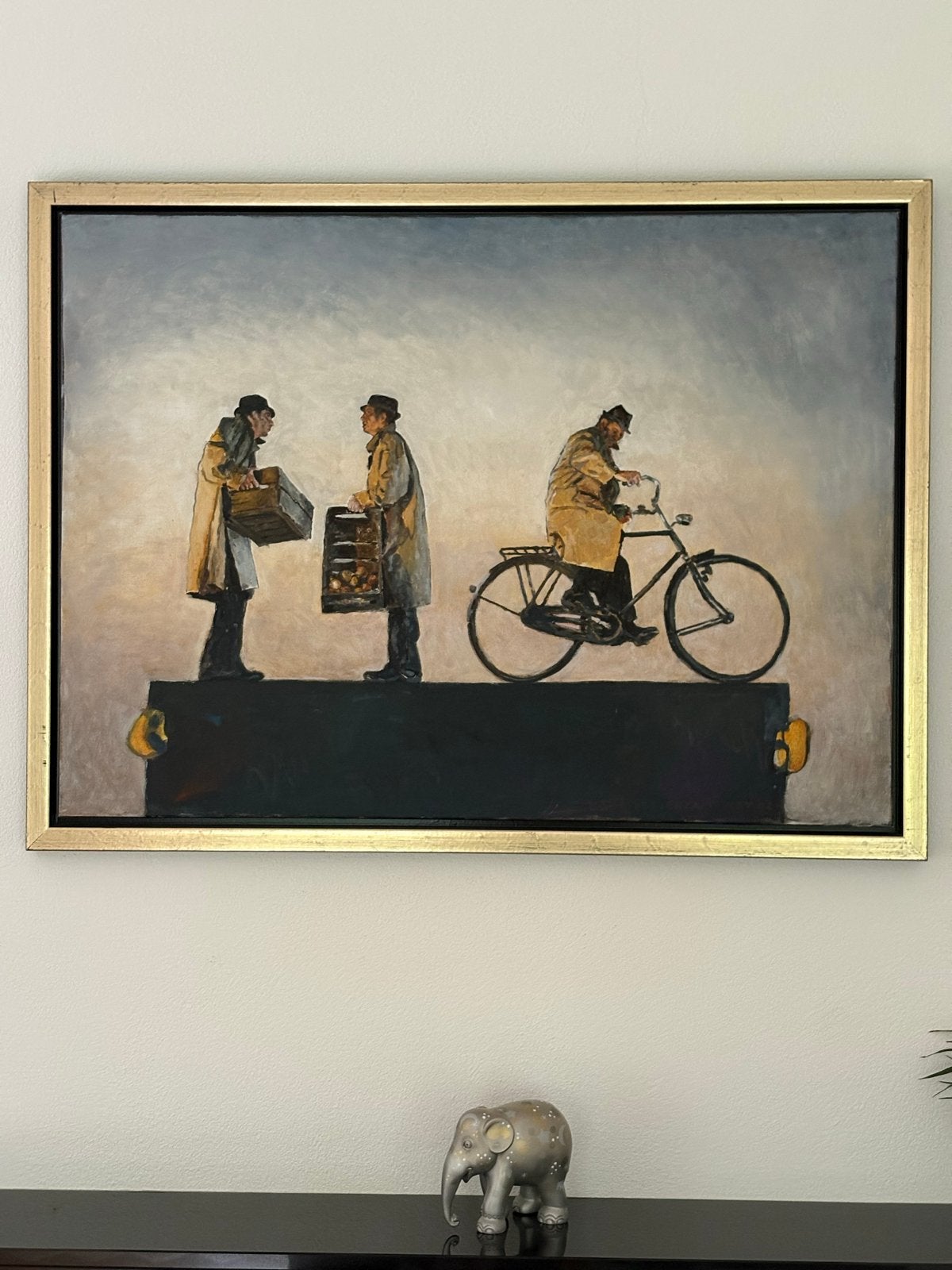 Schilderij 'Dat was vroeger zo' van Hans Leijerzapf, Ophalen