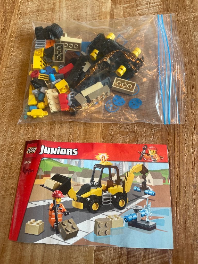 lego juniors 10666 graafmachine, Kinderen en Baby's, Overige thema's, Lego, Inclusief instructies, Ophalen of Verzenden