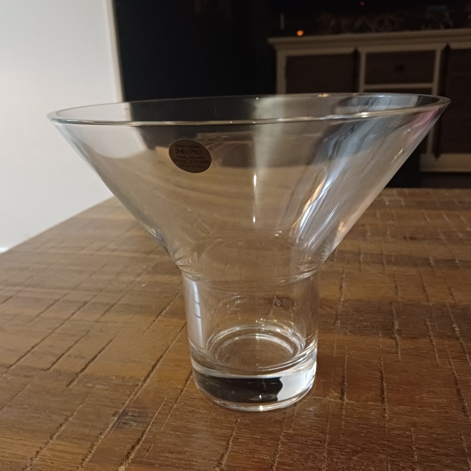 Vintage echt  kristal vaas ., Ophalen of Verzenden, Nieuw, Geschikt voor droogbloemen, Glas