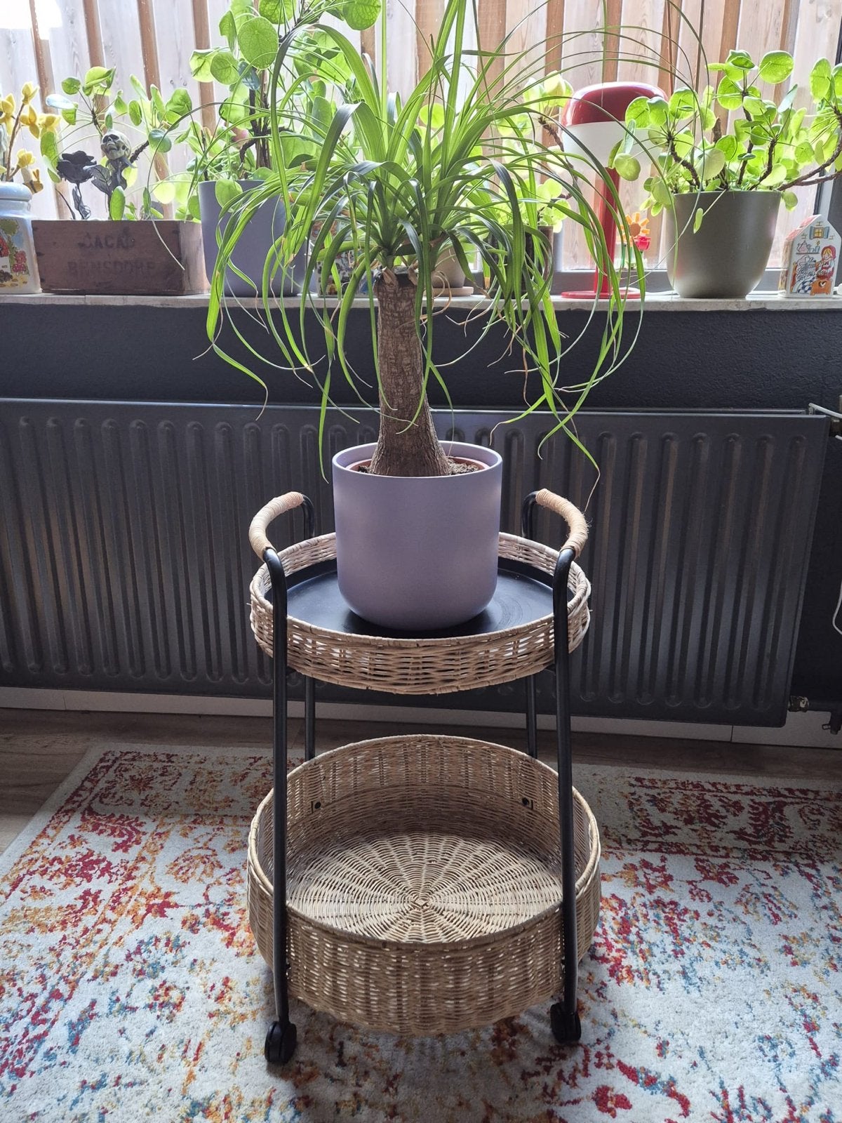 IKEA LUBBAN serveerwagen/bijzettafel, Ophalen, Overige materialen, Minder dan 55 cm, Rond