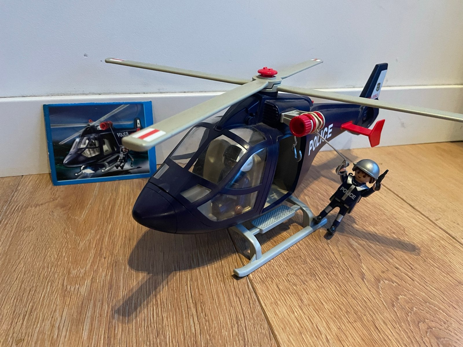 Playmobil Politie Helikopter met Agenten, Hobby en Vrije tijd, Overige merken, Helikopter, Ophalen of Verzenden, Zo goed als nieuw