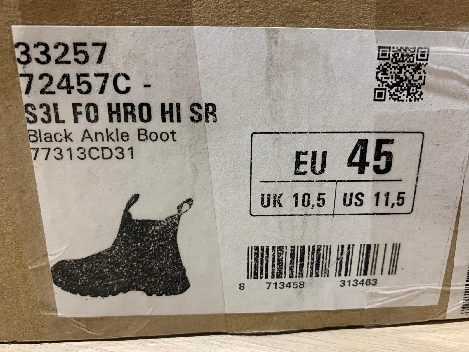 Grisport werkschoenen instapper S3 zwart – maat 45 – NIEUW, Grisport, Grisport, Zwart, Nieuw