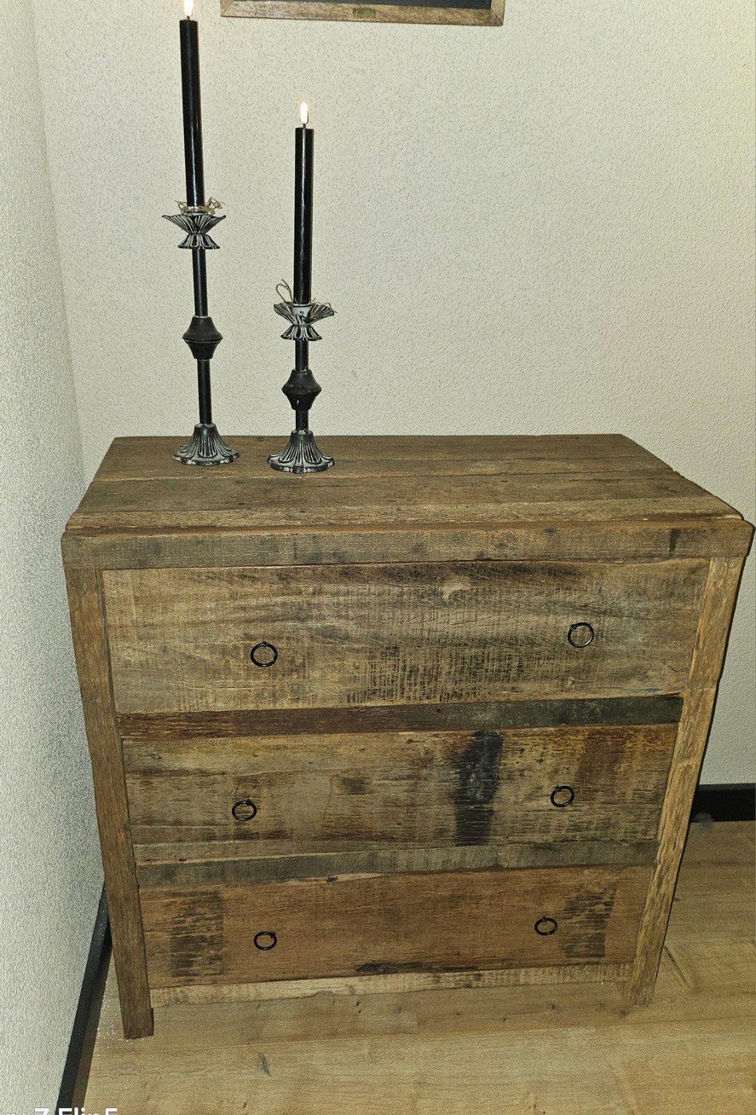 Old wood 3 ladenkast 80x80x40, Ophalen, 50 tot 100 cm, Zo goed als nieuw, Minder dan 100 cm