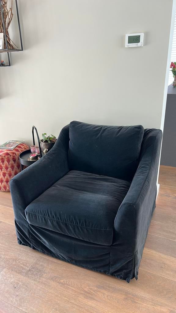 Love seat antraciet, Ophalen, Zo goed als nieuw, Eenpersoons, 140 cm