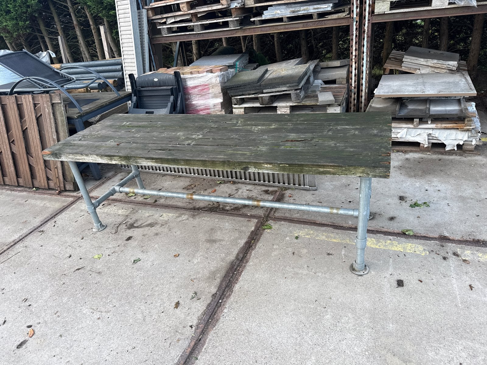 Steigerbuis tafel 240x85x80 cm, Ophalen, Gebruikt, 200 cm of meer, 50 tot 100 cm