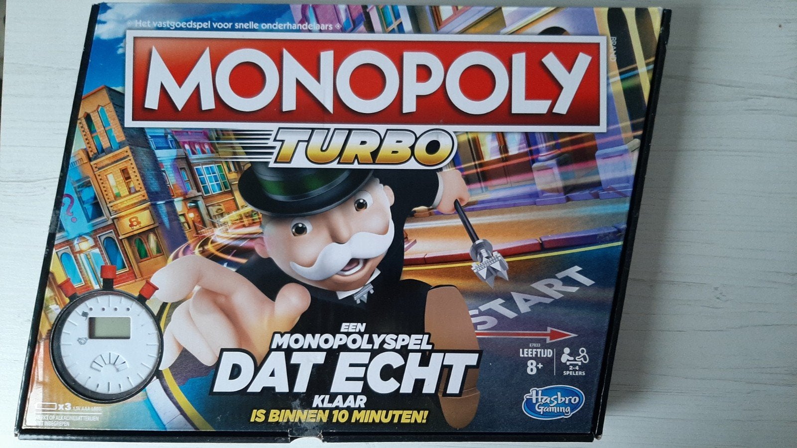 Monopoly turbo, Hobby en Vrije tijd, Gezelschapsspellen | Bordspellen, Een of twee spelers, Ophalen of Verzenden, Zo goed als nieuw