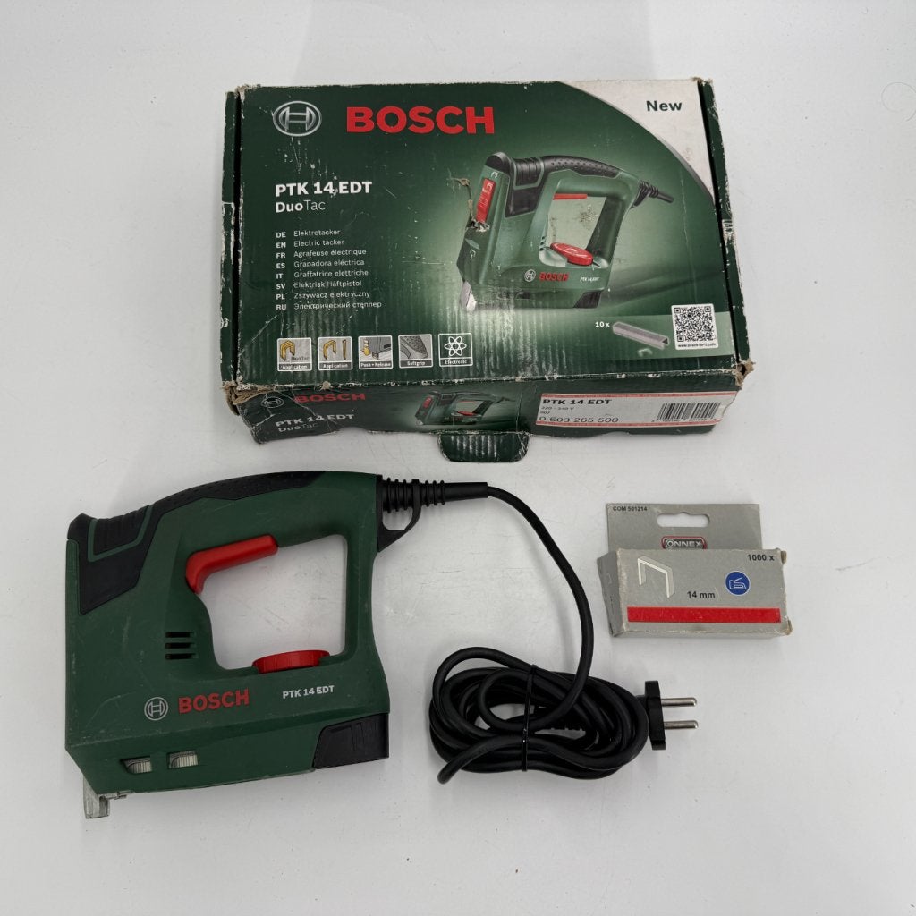Bosch PTK 14 EDT Tacker - op snoer - 50 W, Doe-het-zelf en Verbouw, Dakpannen en Dakbedekking, Bosch, Gebruikt, Support@bosch.com