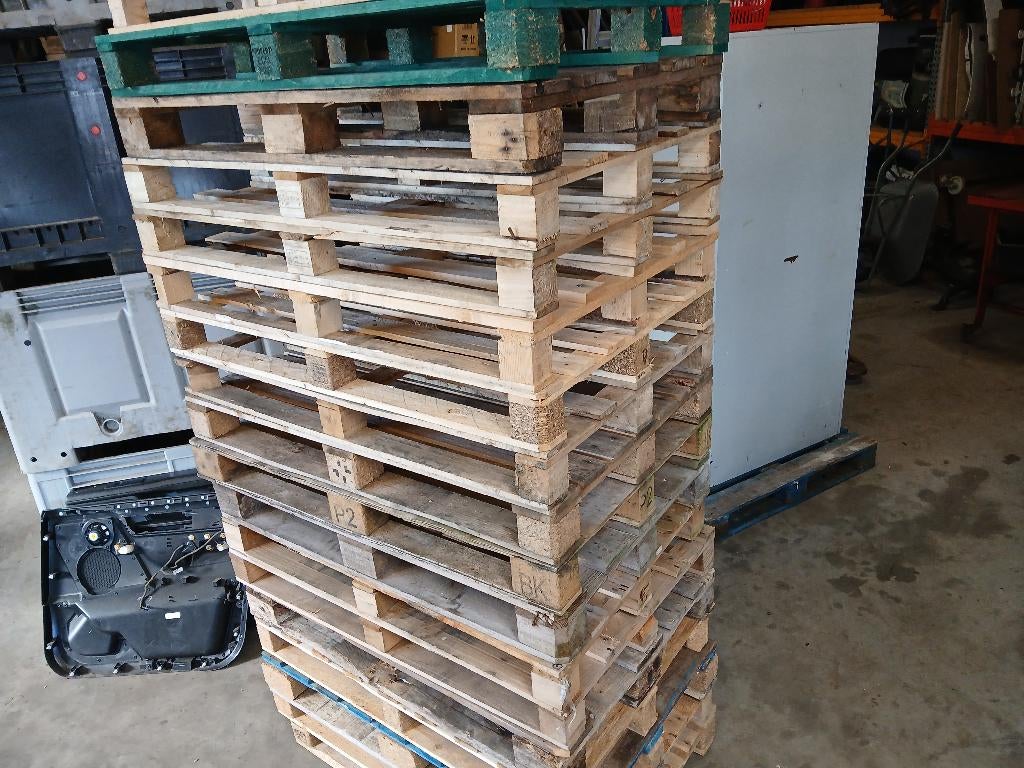 18 stuks pallet 120x80 europallet formaat 80x120cm pallets, Ophalen, Gebruikt, 50 mm of meer, Pallet