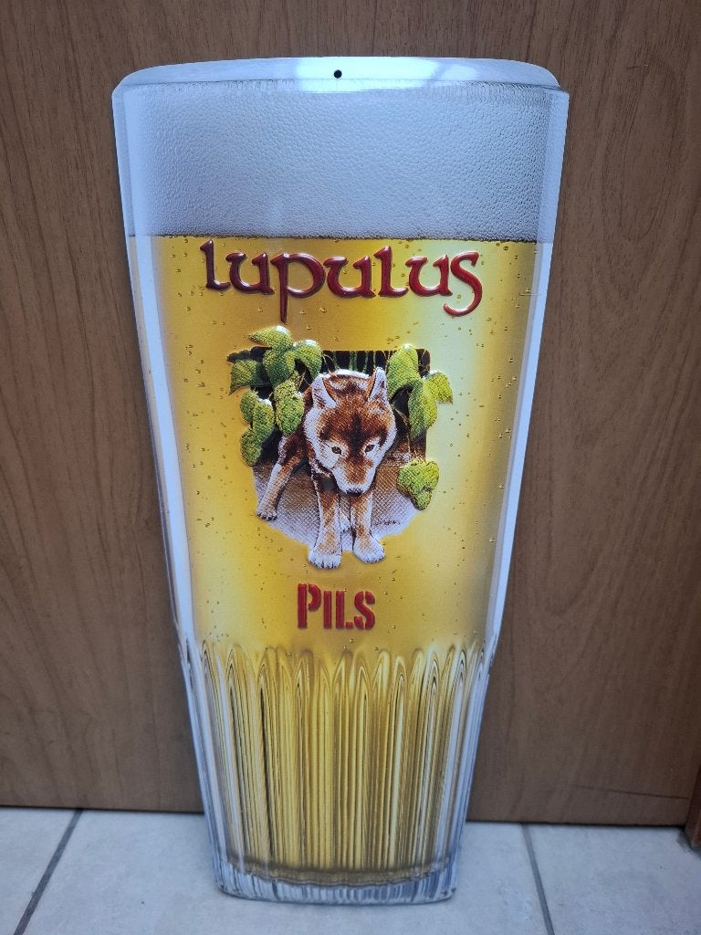 Reclamebord Lupulus, Verzamelen, Biermerken, Ophalen of Verzenden, Nieuw, Reclamebord, Plaat of Schild, Overige merken