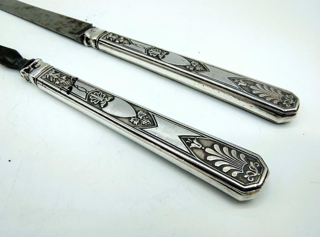 Zilveren couvert, Frankrijk, 19e eeuws, Antiek en Kunst, Verzenden, Zilver