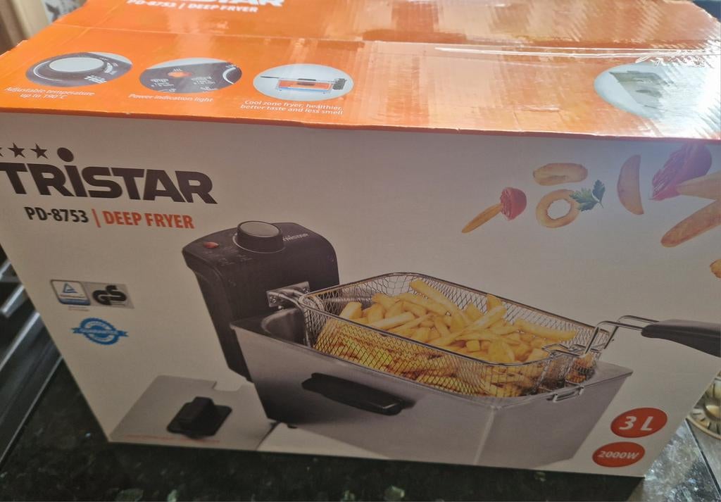 Tristar PD-8753 Friteuse - 3L - Nieuw in doos, Ophalen of Verzenden, Nieuw