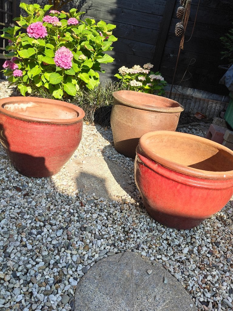 Grote plantenpotten, Ophalen, Steen, Gebruikt, Rond