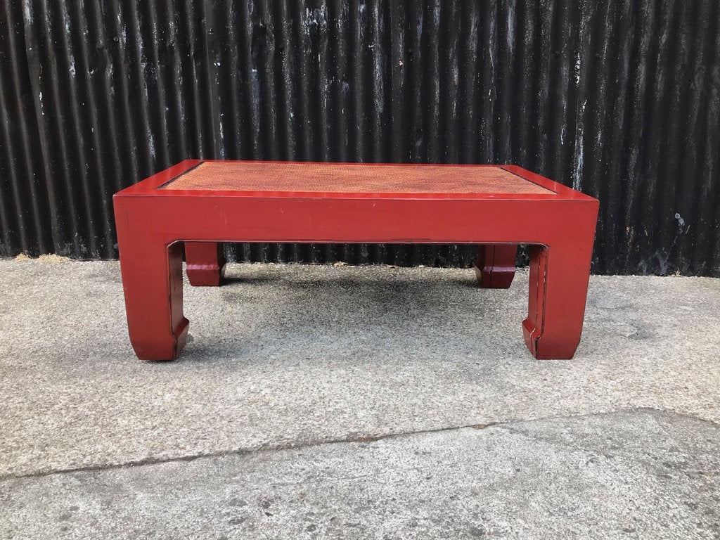 Chinese opium tafel riet ingelegd chinees rood opiumtafel, Ophalen of Verzenden